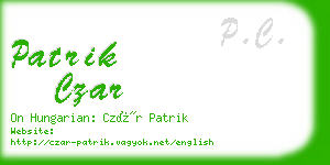 patrik czar business card